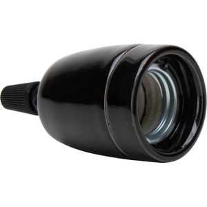 Kopp Lamphouder Porselein - E27 - Zwart