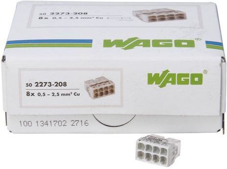 Wago - 2273-208 - Klem - Transparant/Grijs - 50 Stuks