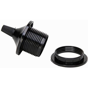 Kopp - Isoleerfitting E27 - Zwart - Kunststof - 250 V, 4 A