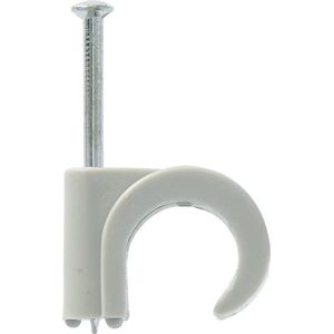 KOPP spijkerclip rond | voor kabel Ø 4 tot 7 mm | wit | 100 STUKS
