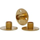 Lampfitting - Plaatnippel 3/8 - Koperkleurig - Verpakking van 3 Stuks