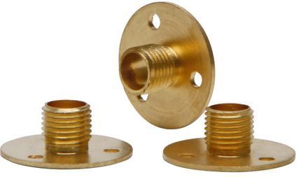 Lampfitting - Plaatnippel 3/8 - Koperkleurig - Verpakking van 3 Stuks