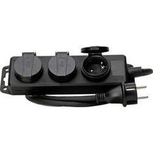 Kopp 223003044 Stekkerdoos 3-voudig Zwart Randaarde Stekker 1 Stuk(s)