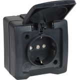 Kopp - NAUTIC 1f - Wandcontactdoos - Antraciet - Aardingscontact