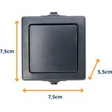 Kopp - Nautic - Universele Schakelaar - Antraciet - Vochtige Ruimtes - IP44