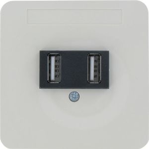 Peha standaard centraalplaat USB/TAE Glanzend wit