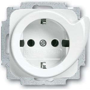 Busch Jaeger Inbouwstopcontact Balance Met Aarde (randaarde) 1-polig Wit Ip20