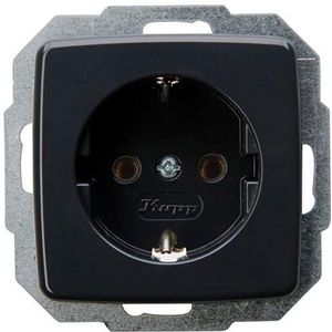 Kopp Stopcontact zonder verhoogde aanraakbeveiliging, 16 A, 250 V, Rivo antraciet, 945015088