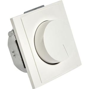 Kopp Malta wit, universele dimmer met drukwisselschakelaar voor LED, faseaan- en faseafsnijding, LED 3-100 Watt, gloeilampen 10-250 Watt, 846201081