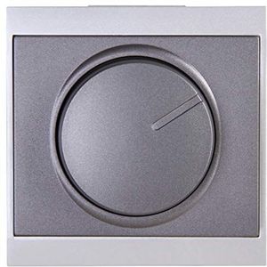 Kopp Malta antraciet, universele dimmer met drukwisselschakelaar voor LED, faseaan- en faseafsnijding, LED 3-100 Watt, gloeilampen 10-250 Watt, 846250085