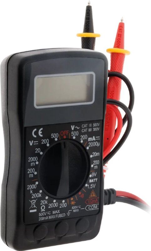 Digitale Multimeter - 7 Functies - LCD-Display - Inclusief CR2032-3V Batterij