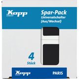 Kopp - Paris - Wisselschakelaar - Mat-Zwart - 4 Stuks