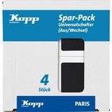 Kopp - Paris - Wisselschakelaar - Mat-Zwart - 4 Stuks