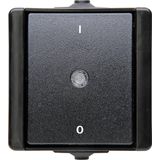 Kopp - Proaqa - 2-polige Schakelaar - Zwart - Spatwaterdicht - Duurzaam Materiaal