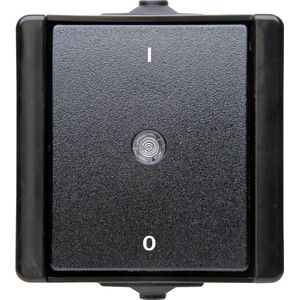 Kopp - Proaqa - 2-polige Schakelaar - Zwart - Spatwaterdicht - Duurzaam Materiaal