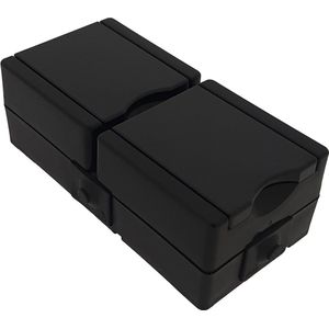 Kopp - ProAQA - dubbel stopcontact met randaarde zwart