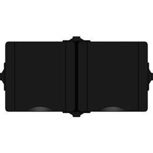 Kopp - ProAQA Wandcontactdoos - Opbouw - 2-voudig - Horizontaal - IP44 - Zwart