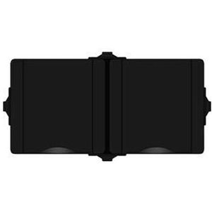 Kopp Wandcontactdoos met klapdeksel - Opbouw- 2-voudig - Horizontaal - spatwaterdicht - Zwart
