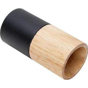 Kopp Afdekking/steun voor E27-isolatiemateriaal, diameter 50 mm, lengte 105 mm, materiaal aluminium en hout, kleur zwart/hout, 342816016