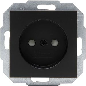 Kopp - Athenis - Inbouwstopcontact - Zwart - Ongeaard - 1-polig - IP20
