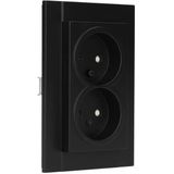 KOPP - Athenis HK07 - Wandcontactdoos - Matzwart - Thermoplast