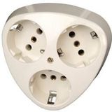 Kopp - Stopcontact - Inbouw - 3-voudig - Crème