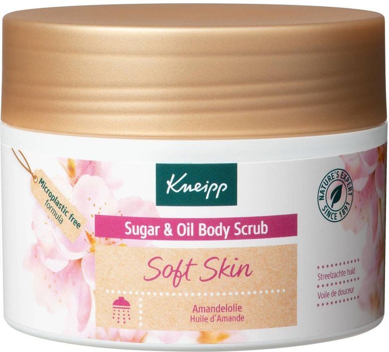Kneipp Soft Skin - Sugar & Oil Body Scrub - Amandelbloesem - Voor de droge en gevoelige huid - Vegan - 1 st - 200 gr
