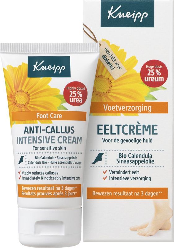 Kneipp Eeltcrème - Calendula - Voor zachte en soepele voeten - Met 25% ureum - 1 st - 50 ml