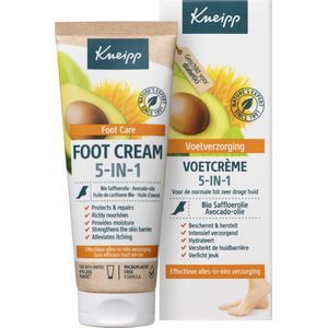 Kneipp Voetcrème 5-in-1 - Verlicht jeuk - Beschermt, hydrateert en herstelt de voeten - Vegan - 1 st - 75 ml