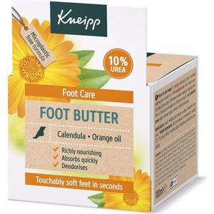 Kneipp Voetbalsem met oranje goudsbloem-extract, vochtinbrengende crème voor droge en gebarsten voeten, ideaal voor eelt en eelt, voorkomt schimmels, deodorant-effect, 100 ml