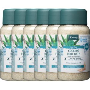 6x Kneipp Voetbadkristallen Cooling - Aloë Vera Watermunt 600 gr