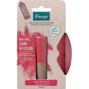 Kneipp gekleurde Lippenbalsem - Natural Red - Natuurlijke rode kleur - Vegan - 1 st