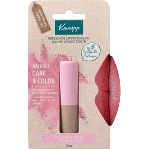 Kneipp gekleurde lippenbalsem - Natural Rose - Natuurlijke roze kleur - Vegan - 1 st