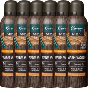 6x Kneipp Men Douche Foam Warm Woods 200ml