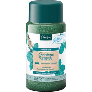 Kneipp Badkristallen Goodbye Stress - natuurlijk diep zout van de Saline Luisenhall met natuurlijke etherische rozemarijnolie & watermunt-extract - transformeert stress in positieve energie - 600 g