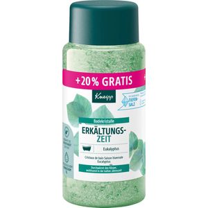Kneipp Badkristallen verkoudheidstijd, badzout - speciale grootte - met natuurlijk zuiver diepzout van de Saline Luisenhall en natuurlijke etherische oliën van eucalyptus en munt, gelimiteerde editie,