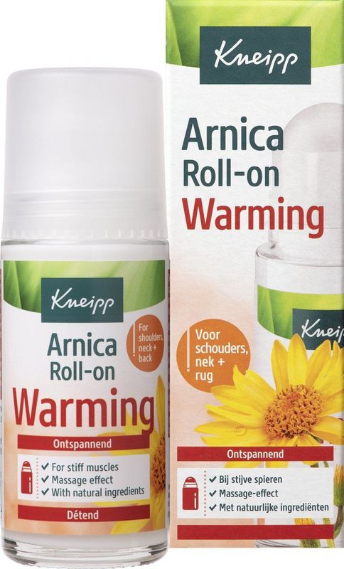 Kneipp Warming Roll-on met Arnica - Verwarmend effect - Bij stijve spieren - Massage-effect - 50 ml