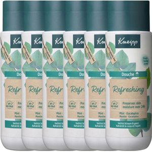 Kneipp Refreshing - Douchegel - Mint en Eucalyptus - In vernieuwde duurzame verpakking! - Voordeelverpakking - Grootverpakking - Vegan - 6 x 200 ml