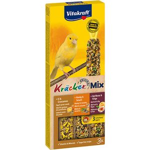 Vitakraft Kräcker Trio Mix kanarie - honing, ei & fruit - 3 stuks