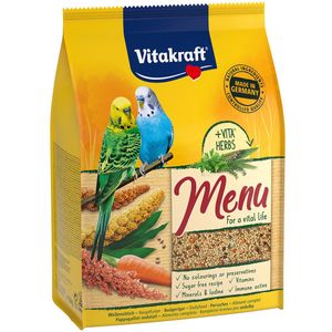 Vitakraft - Parkieten Menu - Vogelvoer - 3kg - Geselecteerde Ingrediënten