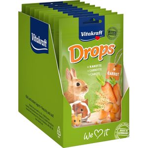 Vitakraft Drops met Wortel - Knaagdiersnack - 9x75 gr