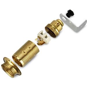 REV 0503081555 fitting E14, lamphouder voor gloeilampen tot 60 W, messing
