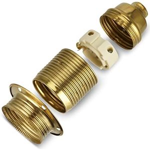 Fitting - E27 - Messing Metaal - Draaglast 230 V - Afmetingen 83 x 44 x 44 mm