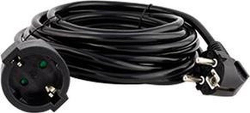 Verlengsnoer - 3,0 m - Zwart - H05VV-F 3G1,5 mm²