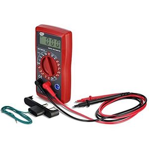 REV 0037386102 multimeter, temperatuursignaal-diode-polariteitstest, rood, 200µA - 10A