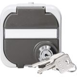 REV - Stopcontact - Grijs - Voor Natte Ruimtes - Inclusief Universele Sleutels