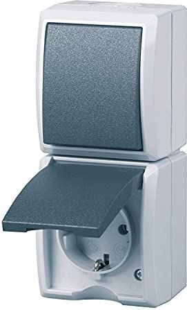 REV - Stopcontact Uitschakelaar - Spatwaterdicht - Vochtige Ruimte - 230 V