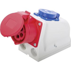 REV - CEE Wandcontactdoos - 5-polig - IP44 - Grijs