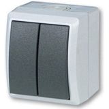 REV 0511571777 Serieschakelaar Compleet AquaForm Lichtgrijs