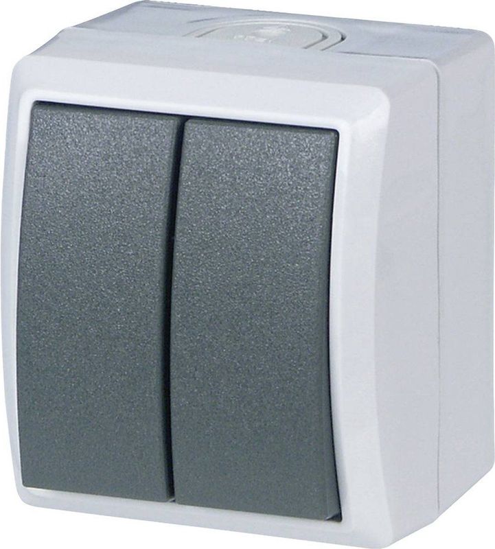 REV 0511571777 Serieschakelaar Compleet AquaForm Lichtgrijs